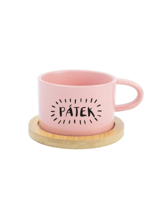 PÁTEK - růžový hrníček makronka 200 ml PÁTEK - růžový hrníček makronka 200 ml