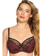 Dámská podprsenka Silvia BS0 979 Bordó s černou - Gaia Dámská podprsenka Silvia BS0 979 Bordó s černou - Gaia