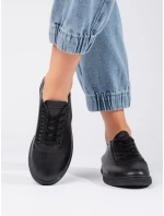 Komfortní dámské polobotky černé platforma Komfortní dámské polobotky černé platforma