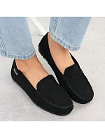 Dámské černé semišové mokasíny polobotky Potocki WL09301