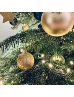 DEKORATIVNÍ PLASTOVÉ CETKY BEZPEČNÉ 46KS ZLATÁ SLÍDA