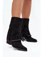 Kozačky na podpatku  model 218489 Step in style