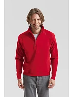 Fruit of the Loom Premium Zip Neck Sweat Mikina s 1/4 zipem 16.2032 bottle green