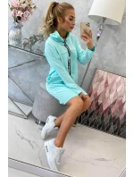 Mátové šaty s kravatou Mátové šaty s kravatou