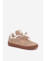 Dámské tenisky na platformě s vyteplením s kožešinou béžové Solvia