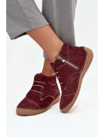 Kožené dámské polobotky s prošitím na zip Artiker 57C2116 bordó Kožené dámské polobotky s prošitím na zip Artiker 57C2116 bordó