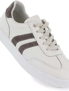 Dámské krémové kožené polobotky Vinceza 41505