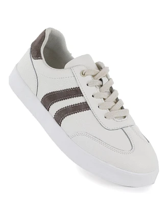 Dámské krémové kožené polobotky Vinceza 41505