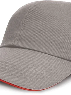 Result Headwear RC 024XP 6 panelová nízkoprofilová sandwich kšiltovka 28.24XP grey/red