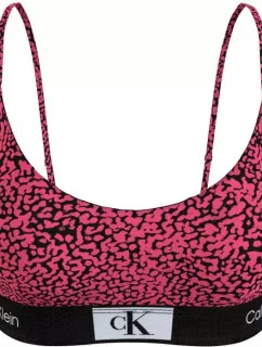 Dámská podprsenka 000QF7216E GNI tm. růžová se vzorem - Calvin Klein