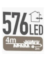 VÁNOČNÍ STROM SVĚTLA SVĚTELNÝ ŘETĚZ 576 VEDL ČASOVAČ VÍCEBAREVNÝ