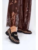 Semišové Dámské Mokasíny Panteřové Černé Vinceza 66791