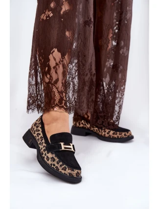 Semišové Dámské Mokasíny Panteřové Černé Vinceza 66791 Semišové Dámské Mokasíny Panteřové Černé Vinceza 66791