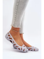 Dámské Gumové Balerínky Šedá Salamová Dámské Gumové Balerínky Šedá Salamová