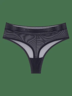 Tempting Sheer Highwaist String - BLACK - TRIUMPH BLACK - TRIUMPH