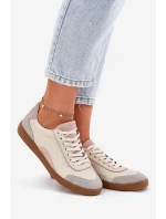 Dámské Kožené Tenisky Zazoo N1220 Béžové