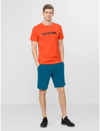 Pánské tričko H4L22-TSM010-70S oranžové - 4F Pánské tričko H4L22-TSM010-70S oranžové - 4F