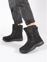 Zajímavé černé dámské sněhule platforma Zajímavé černé dámské sněhule platforma