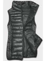 Dámská vesta v khaki barvě se stojáčkem (B8233-11) Dámská vesta v khaki barvě se stojáčkem (B8233-11)