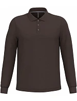 Kariban K 243 Pánské piqué polo s dlouhým rukávem 20.K243 chocolate