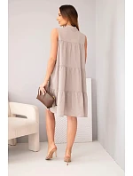 Dámské bavlněné košilové šaty bez rukávů s knoflíky fango