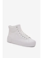 Dámské zateplené tenisky na platformě Big Star – bílé