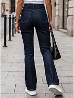 Dámské džínové zvonové kalhoty s push-up efektem, tmavě modré, FashionStreet UY3098 Dámské džínové zvonové kalhoty s push-up efektem, tmavě modré, FashionStreet UY3098