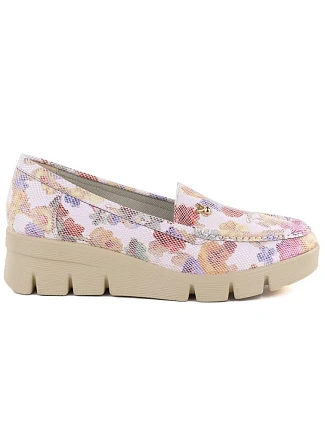 Dámské boty na platformě růžové s květinami M.Daszynski MR23109D