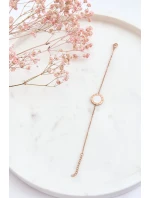 Dámský náramek Celebrity Bílý kruh Růžové zlato