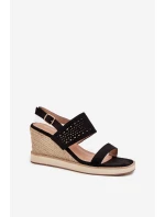 Dámské Sandály S Prodyšným Designem Na Klínu Černé Zolira