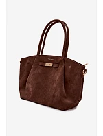 Nellia Shopper Kabelka z imitace semiše Čokoládová