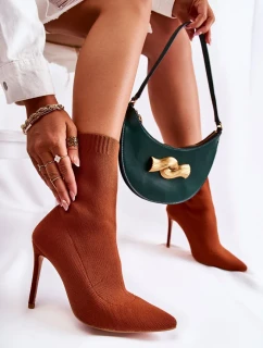 Dámské Vysoké Kozačky S Ponožkou Na Podpatku Camel Luisell