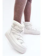 Dámské sněhule na platformě se šněrováním, bílý Fleure Dámské sněhule na platformě se šněrováním, bílý Fleure
