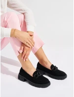 Luxusní černé mokasíny dámské platforma Luxusní černé mokasíny dámské platforma