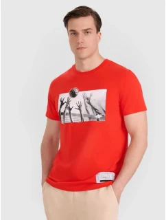 Pánské volejbalové tričko s potiskem 4F 4FRAW25TTSHM3319-62S