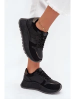 Zateplené dámské sneakers na platformě Big Star SS274007 HI-POLY SYSTEM černé