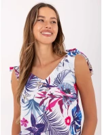 Dámský top WN TP 1482 4.67 bílý a tmavě modrý