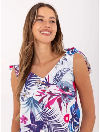 Dámský top WN TP 1482 4.67 bílý a tmavě modrý