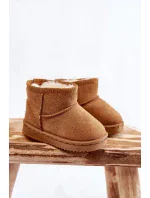 Dětské Teplé Sněhule Semišové Velbloud Gooby Dětské Teplé Sněhule Semišové Velbloud Gooby