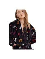 Dámský župan YI2222688F 006 tm.šedá s potiskem - DKNY Dámský župan YI2222688F 006 tm.šedá s potiskem - DKNY