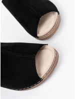 Designové  nazouváky dámské černé platforma