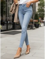 Dámské úzké džíny s vysokým pasem modré FashionStreet UY2866