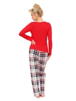 Dámské pyžamo Ho Ho long red - Donna Dámské pyžamo Ho Ho long red - Donna