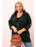 Dámská mikina s ozdobnými rukávy černá masełkowa