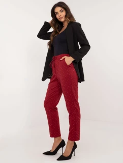 Kalhoty DHJ SP A7690.01P bordó