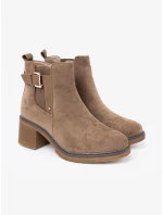Designové hnědé  kotníčkové boty dámské Obcas