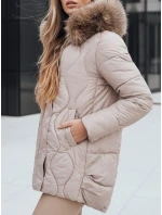 Dámská zimní bunda s kožešinou béžová FashionStreet TY5494