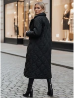 Dámský prošívaný dlouhý kabát TRENDIFY černý FashionStreet TY4378z