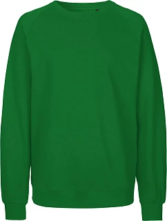 Neutral O 63001 Unisex raglánová mikina z bio bavlny 77.6301 green