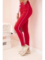 Dámské bavlněné cargo kalhoty s kapsami a řetízkem béžové Dámské bavlněné cargo kalhoty s kapsami a řetízkem béžové